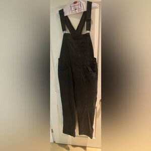 Women's Black Denim Overalls